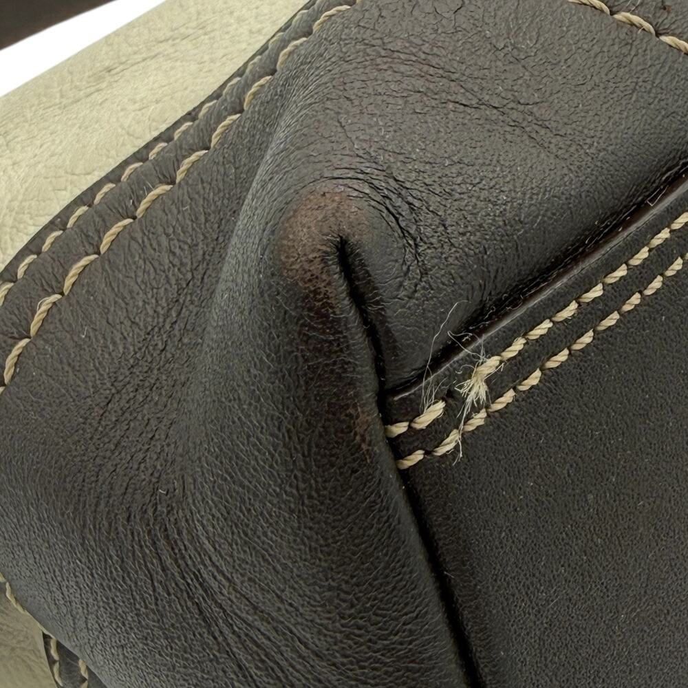 Coach 2007 Hamptons Cream Brown Leather Demi Baguette Mini Shoulder Bag F11195 - Picture 11 of 14